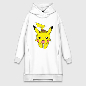 Платье-худи хлопок с принтом ПикачуПикачу в Кировске,  |  | pikachu | pokemon | аниме | зверек | мультик | мультфильм | пика | пикачу | покемон | покемоны