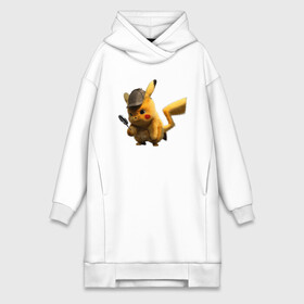 Платье-худи хлопок с принтом Пушистик Пикачу в Кировске,  |  | pikachu | pokemon | аниме | зверек | мультик | мультфильм | пика | пикачу | покемон | покемоны