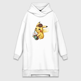 Платье-худи хлопок с принтом Пикачу в Кировске,  |  | pikachu | pokemon | аниме | зверек | мультик | мультфильм | пика | пикачу | покемон | покемоны