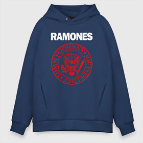 Мужское худи Oversize хлопок с принтом RAMONES в Кировске, френч-терри — 70% хлопок, 30% полиэстер. Мягкий теплый начес внутри —100% хлопок | боковые карманы, эластичные манжеты и нижняя кромка, капюшон на магнитной кнопке | Тематика изображения на принте: america | ramones | rock | usa | америка | джонни рамон | джоуи рамон | ди ди рамон | клем бурк | кристофер уорд | марки рамон | рамоунз | ричи рамон | рок | сша | томми рамон