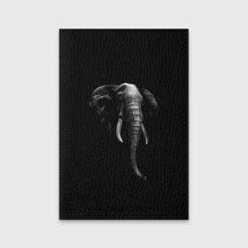 Обложка для паспорта матовая кожа с принтом Слон в Кировске, натуральная матовая кожа | размер 19,3 х 13,7 см; прозрачные пластиковые крепления | арт | животные | звери | слон | слоны