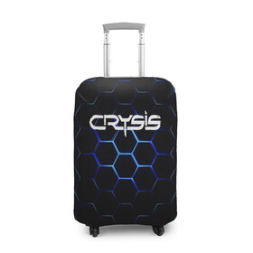 Чехол для чемодана 3D с принтом CRYSIS в Кировске, 86% полиэфир, 14% спандекс | двустороннее нанесение принта, прорези для ручек и колес | action | crysis | cryteck | броня | кризис | шутер