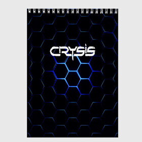 Скетчбук с принтом CRYSIS в Кировске, 100% бумага
 | 48 листов, плотность листов — 100 г/м2, плотность картонной обложки — 250 г/м2. Листы скреплены сверху удобной пружинной спиралью | action | crysis | cryteck | броня | кризис | шутер