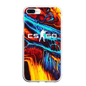 Чехол для iPhone 7Plus/8 Plus матовый с принтом CS GO STRIPES FLAME КС ГО ПЛАМЯ в Кировске, Силикон | Область печати: задняя сторона чехла, без боковых панелей | astralis | awp | counter strike | cs go | cs go global offensive | cs:go | faze clan | hyper beast | team liquid | астралис | кс го | тим ликвид | фейз клан | хайпер бист