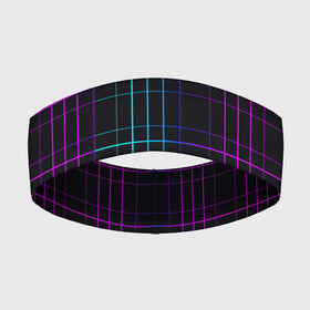 Повязка на голову 3D с принтом Neon cell в Кировске,  |  | геометрия | градиент | квадраты | клетка | клетчатый | линии | неоновый | полосы | популярный | разноцветный | решетка | сетка | текстура | фиолетовый | шотландка | яркий