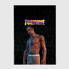 Постер с принтом Travis Scott, Fortnite в Кировске, 100% бумага
 | бумага, плотность 150 мг. Матовая, но за счет высокого коэффициента гладкости имеет небольшой блеск и дает на свету блики, но в отличии от глянцевой бумаги не покрыта лаком | Тематика изображения на принте: astronomical | epic games | fortnite | travis scott | ивент | ивент fortnite | концерт | концерт fortnite | скин travis scott | тревис | трэвис скотт | фортнайт