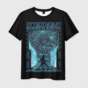 Мужская футболка 3D с принтом Scorpions в Кировске, 100% полиэфир | прямой крой, круглый вырез горловины, длина до линии бедер | klaus meine | live in munich | return to forever | rock music | scorpions | you like | клаус майне | маттиас ябс | рудольф шенкер | скорпионз