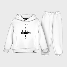 Детский костюм хлопок Oversize с принтом FORTNITE X TRAVIS SCOTT в Кировске,  |  | astro | astronomical | astroworld | cactus | fort | fortnite | jack | nite | nomical | scott | travis | world | астро | астрономикал | джек | джэк | кактус | найт | номикал | скотт | трэвис | форт | фортнайт