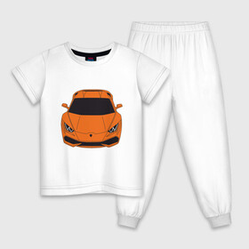 Детская пижама хлопок с принтом Lamborghini Huracan в Кировске, 100% хлопок |  брюки и футболка прямого кроя, без карманов, на брюках мягкая резинка на поясе и по низу штанин
 | Тематика изображения на принте: huracan | lambo | lamborghini | racecar | sportcar