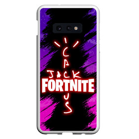 Чехол для Samsung S10E с принтом FORTNITE X TRAVIS SCOTT в Кировске, Силикон | Область печати: задняя сторона чехла, без боковых панелей | astro | astronomical | astroworld | cactus | fort | fortnite | jack | nite | nomical | scott | travis | world | астро | астрономикал | джек | джэк | кактус | найт | номикал | скотт | трэвис | форт | фортнайт