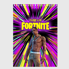 Скетчбук с принтом TRAVIS SCOTT+FORTNITE в Кировске, 100% бумага
 | 48 листов, плотность листов — 100 г/м2, плотность картонной обложки — 250 г/м2. Листы скреплены сверху удобной пружинной спиралью | america | astro jack | astroworld | cactus jack | fortnite | fortnite 2 | fortnite х | rap | travis scott | usa | wish you were here | америка | астро джек | зарубежный реп | кактус джек | реп | сша | трэвис скотт | фортнайт | фортнайт 2