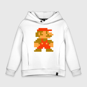 Детское худи Oversize хлопок с принтом Super Mario Bros. в Кировске, френч-терри — 70% хлопок, 30% полиэстер. Мягкий теплый начес внутри —100% хлопок | боковые карманы, эластичные манжеты и нижняя кромка, капюшон на магнитной кнопке | 8bit | dendy | famicom | mario | nes | supermario | марио | супермарио