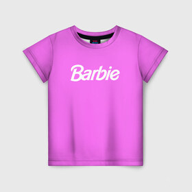 Детская футболка 3D с принтом Barbie в Кировске, 100% гипоаллергенный полиэфир | прямой крой, круглый вырез горловины, длина до линии бедер, чуть спущенное плечо, ткань немного тянется | Тематика изображения на принте: barbie | барби | кукла | кукла барби