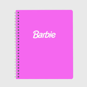 Тетрадь с принтом Barbie в Кировске, 100% бумага | 48 листов, плотность листов — 60 г/м2, плотность картонной обложки — 250 г/м2. Листы скреплены сбоку удобной пружинной спиралью. Уголки страниц и обложки скругленные. Цвет линий — светло-серый
 | barbie | барби | кукла | кукла барби
