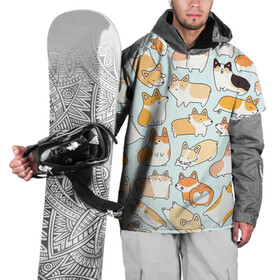 Накидка на куртку 3D с принтом Милые корги в Кировске, 100% полиэстер |  | вельш корги | корги | милые корги | милые собаки