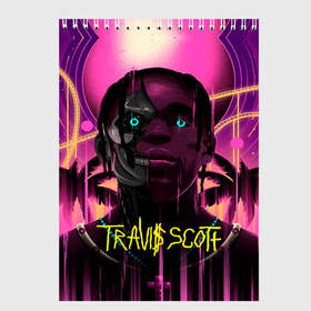 Скетчбук с принтом TRAVIS SCOTT+FORTNITE в Кировске, 100% бумага
 | 48 листов, плотность листов — 100 г/м2, плотность картонной обложки — 250 г/м2. Листы скреплены сверху удобной пружинной спиралью | Тематика изображения на принте: america | astro jack | astroworld | cactus jack | fortnite | fortnite 2 | fortnite х | rap | travis scott | usa | wish you were here | америка | астро джек | зарубежный реп | кактус джек | реп | сша | трэвис скотт | фортнайт | фортнайт 2