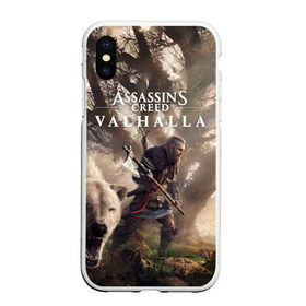 Чехол для iPhone XS Max матовый с принтом Assassin’s Creed Valhalla в Кировске, Силикон | Область печати: задняя сторона чехла, без боковых панелей | action | creed | eivor | rpg | ubisoft | valhalla | viking | vikings | англия | ассасин | ассасина | вальгалла | викинг | викинги | кредо | эйвор