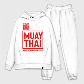 Мужской костюм хлопок OVERSIZE с принтом MUAY THAI в Кировске,  |  | boxing | fight | kickboxing | mma | muay thai | боец | бокс | мма | муай тай | тайский бокс