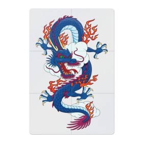 Магнитный плакат 2Х3 с принтом Китайский дракон в Кировске, Полимерный материал с магнитным слоем | 6 деталей размером 9*9 см | арт | дракон | животные | китай | мистика