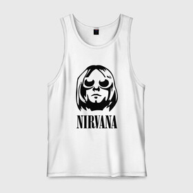 Мужская майка хлопок с принтом NIRVANA в Кировске, 100% хлопок |  | nirvana | nirvana smells | nirvana smells like | teen spirit | курт кобейн | нирвана | нирвана песни.