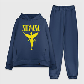 Женский костюм хлопок Oversize с принтом NIRVANA в Кировске,  |  | nirvana | nirvana smells | nirvana smells like | teen spirit | курт кобейн | нирвана | нирвана песни.