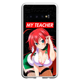 Чехол для Samsung Galaxy S10 с принтом SENPAI [MY TEACHER] в Кировске, Силикон | Область печати: задняя сторона чехла, без боковых панелей | Тематика изображения на принте: ahegao | anime | japan | manga | sempai | senpai | аниме | ахегао | лицо | манга | семпай | сенпай | япония