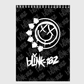 Скетчбук с принтом Blink-182 (4) в Кировске, 100% бумага
 | 48 листов, плотность листов — 100 г/м2, плотность картонной обложки — 250 г/м2. Листы скреплены сверху удобной пружинной спиралью | Тематика изображения на принте: blink | music | rock | блинк | музыка | рок