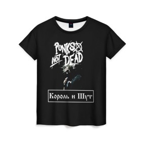 Женская футболка 3D с принтом КИШ в Кировске, 100% полиэфир ( синтетическое хлопкоподобное полотно) | прямой крой, круглый вырез горловины, длина до линии бедер | punks not dead | анархия | горшок | киш | король и шут | музыка | панк | панки не умирают | рок | рокер | русский рок