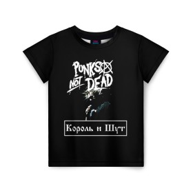 Детская футболка 3D с принтом КИШ в Кировске, 100% гипоаллергенный полиэфир | прямой крой, круглый вырез горловины, длина до линии бедер, чуть спущенное плечо, ткань немного тянется | punks not dead | анархия | горшок | киш | король и шут | музыка | панк | панки не умирают | рок | рокер | русский рок