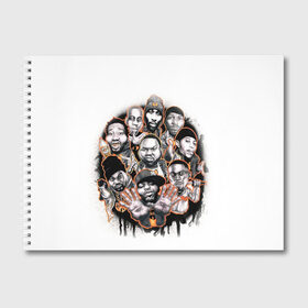 Альбом для рисования с принтом Wu-Tang Clan в Кировске, 100% бумага
 | матовая бумага, плотность 200 мг. | Тематика изображения на принте: genius gza | method man | razor rza | wu tang | wu tang clan | ву танг клан | гангста рэп | гангстеры | девяти человек | музыка | хип хоп