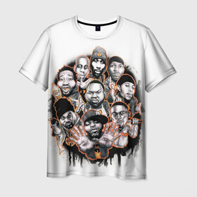 Мужская футболка 3D с принтом Wu-Tang Clan. в Кировске, 100% полиэфир | прямой крой, круглый вырез горловины, длина до линии бедер | genius gza | method man | razor rza | wu tang | wu tang clan | ву танг клан | гангста рэп | гангстеры | девяти человек | музыка | хип хоп