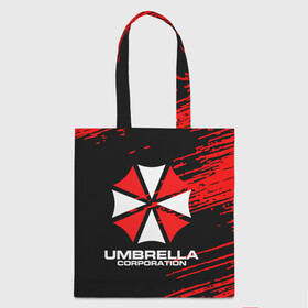 Шоппер 3D с принтом Umbrella Corporation. в Кировске, 100% полиэстер | Плотность: 200 г/м2; Размер: 34×35 см; Высота лямок: 30 см | resident evil | umbrella corporation | амбрелла | амбрелла корпорейшн | вирус | вымышленная военная и фармацевтическая корпорация | игра | умбрелла