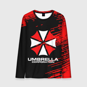 Мужской лонгслив 3D с принтом Umbrella Corporation. в Кировске, 100% полиэстер | длинные рукава, круглый вырез горловины, полуприлегающий силуэт | resident evil | umbrella corporation | амбрелла | амбрелла корпорейшн | вирус | вымышленная военная и фармацевтическая корпорация | игра | умбрелла