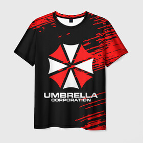 Мужская футболка 3D с принтом Umbrella Corporation. в Кировске, 100% полиэфир | прямой крой, круглый вырез горловины, длина до линии бедер | resident evil | umbrella corporation | амбрелла | амбрелла корпорейшн | вирус | вымышленная военная и фармацевтическая корпорация | игра | умбрелла