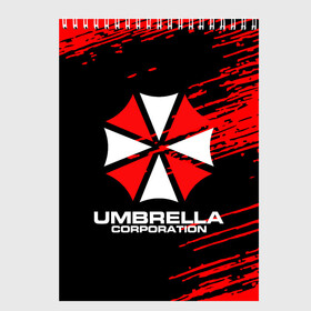 Скетчбук с принтом Umbrella Corporation в Кировске, 100% бумага
 | 48 листов, плотность листов — 100 г/м2, плотность картонной обложки — 250 г/м2. Листы скреплены сверху удобной пружинной спиралью | resident evil | umbrella corporation | амбрелла | амбрелла корпорейшн | вирус | вымышленная военная и фармацевтическая корпорация | игра | умбрелла