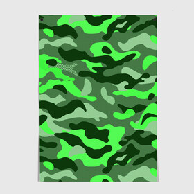 Постер с принтом CAMOUFLAGE GREEN в Кировске, 100% бумага
 | бумага, плотность 150 мг. Матовая, но за счет высокого коэффициента гладкости имеет небольшой блеск и дает на свету блики, но в отличии от глянцевой бумаги не покрыта лаком | Тематика изображения на принте: camouflage | армия | военная форма | военный | вооружение | вооруженные силы | защита | защитный цвет | зеленый | камуфляж | маскировка | солдат | униформа | форма