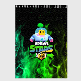 Скетчбук с принтом Sprout Brawl Stars в Кировске, 100% бумага
 | 48 листов, плотность листов — 100 г/м2, плотность картонной обложки — 250 г/м2. Листы скреплены сверху удобной пружинной спиралью | brawl | brawl stars | sprout | бравл | бравл старс | росток | спраут | спраут brawl stars | спроут