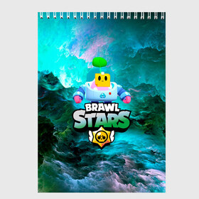 Скетчбук с принтом Sprout Brawl Stars в Кировске, 100% бумага
 | 48 листов, плотность листов — 100 г/м2, плотность картонной обложки — 250 г/м2. Листы скреплены сверху удобной пружинной спиралью | brawl | brawl stars | sprout | бравл | бравл старс | росток | спраут | спраут brawl stars | спроут