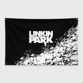 Флаг-баннер с принтом LINKIN PARK [4] в Кировске, 100% полиэстер | размер 67 х 109 см, плотность ткани — 95 г/м2; по краям флага есть четыре люверса для крепления | linkin | linkin park | music | park | rock | линкин | линкин парк | музыка | парк | рок