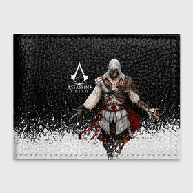 Обложка для студенческого билета с принтом Assassin’s Creed  [04] в Кировске, натуральная кожа | Размер: 11*8 см; Печать на всей внешней стороне | ezio | game | ubisoft | ассасин крид | кредо ассасина | эцио