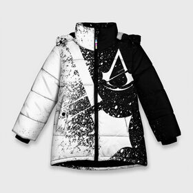 Зимняя куртка для девочек 3D с принтом Assassin’s Creed [03] в Кировске, ткань верха — 100% полиэстер; подклад — 100% полиэстер, утеплитель — 100% полиэстер. | длина ниже бедра, удлиненная спинка, воротник стойка и отстегивающийся капюшон. Есть боковые карманы с листочкой на кнопках, утяжки по низу изделия и внутренний карман на молнии. 

Предусмотрены светоотражающий принт на спинке, радужный светоотражающий элемент на пуллере молнии и на резинке для утяжки. | ezio | game | ubisoft | ассасин крид | кредо ассасина | эцио