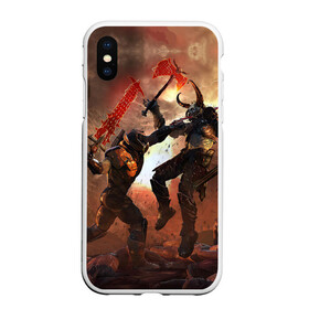 Чехол для iPhone XS Max матовый с принтом Doom Eternal в Кировске, Силикон | Область печати: задняя сторона чехла, без боковых панелей | demon | doom | doom slayer | doomguy | eternal | face | games | marauder | mask | демон | дум | игры | лицо | мародер | маска | палач рока | шлем