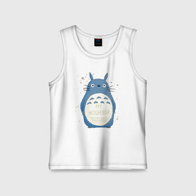 Детская майка хлопок с принтом My Neighbor Totoro синий заяц в Кировске,  |  | Тематика изображения на принте: totoro | аниме | мой сосед тоторо | мультфильм | тоторо | фэнтези | хаяо миядзаки