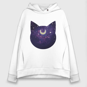 Женское худи Oversize хлопок с принтом Space Cat в Кировске, френч-терри — 70% хлопок, 30% полиэстер. Мягкий теплый начес внутри —100% хлопок | боковые карманы, эластичные манжеты и нижняя кромка, капюшон на магнитной кнопке | animal | cat | cute | kitty | meow | space | друг | животные | киска | китти | космонавт | космос | кот | котенок | котик | кошечка | кошка | лев | леопард | милый | мур | мяу | ночь | пантера | питомец | рысь | тигр | улыбка