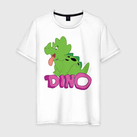 Мужская футболка хлопок с принтом BABYDINO в Кировске, 100% хлопок | прямой крой, круглый вырез горловины, длина до линии бедер, слегка спущенное плечо. | Тематика изображения на принте: bamm bamm rubble | barney rubble | bedrock | betty rubble | dino | flintstones | fred flintstone | hoppy | pebbles | stone age | vdgerir | wilma | флинстоун | флинтстоун