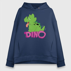 Женское худи Oversize хлопок с принтом BABYDINO в Кировске, френч-терри — 70% хлопок, 30% полиэстер. Мягкий теплый начес внутри —100% хлопок | боковые карманы, эластичные манжеты и нижняя кромка, капюшон на магнитной кнопке | bamm bamm rubble | barney rubble | bedrock | betty rubble | dino | flintstones | fred flintstone | hoppy | pebbles | stone age | vdgerir | wilma | флинстоун | флинтстоун