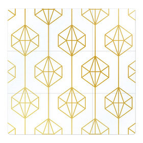 Магнитный плакат 3Х3 с принтом Геометрический орнамент золото в Кировске, Полимерный материал с магнитным слоем | 9 деталей размером 9*9 см | big pictures | геометрический | золото | картинки | орнамент | прикольные | текстура | тренды