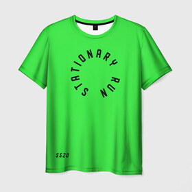 Мужская футболка 3D с принтом Stationary Run в Кировске, 100% полиэфир | прямой крой, круглый вырез горловины, длина до линии бедер | russia running | russiarunning | бег | раша ранинг | спорт