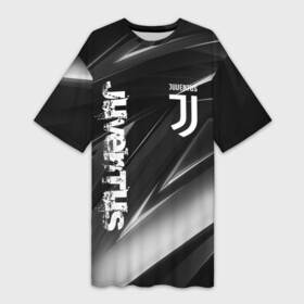 Платье-футболка 3D с принтом JUVENTUS GEOMETRY STRIPES   ЮВЕНТУС ГЕОМЕТРИЧЕСКИЕ ПОЛОСЫ в Кировске,  |  | cr7 | fc juventus | football | juve | juventus | ronaldo | sport | роналдо | спорт | футбол | ювентус