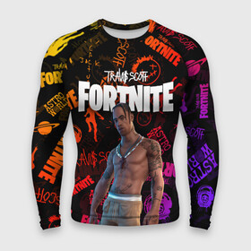 Мужской рашгард 3D с принтом TRAVIS SCOTT+FORTNITE в Кировске,  |  | america | astro jack | astroworld | cactus jack | fortnite | fortnite 2 | fortnite х | rap | travis scott | usa | wish you were here | америка | астро джек | зарубежный реп | кактус джек | реп | сша | трэвис скотт | фортнайт | фортнайт 2